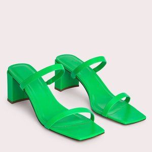 BY FAR TANYA SUPER GREEN GLOSS LEATHER